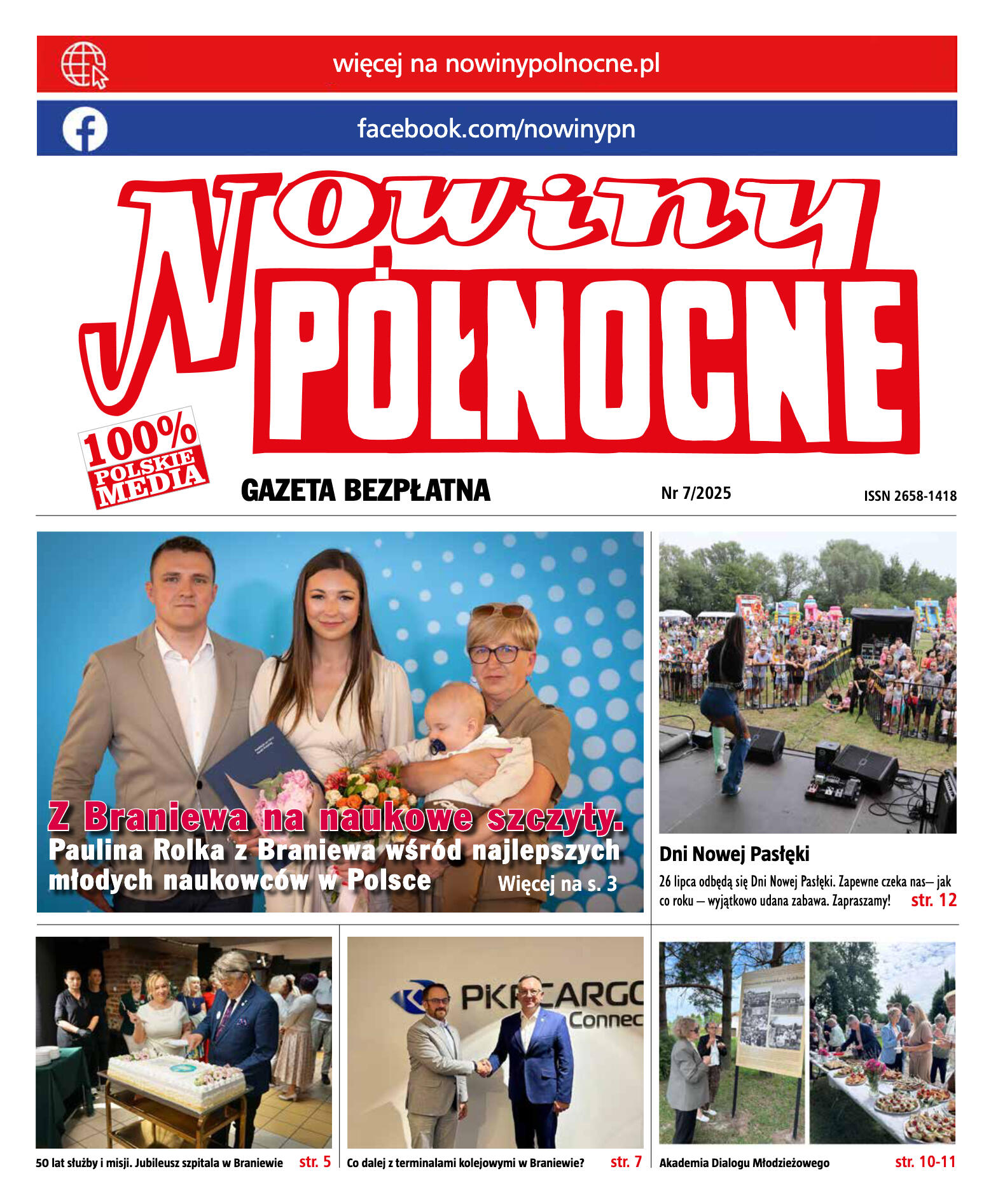 Nowiny Północne, 2025/07 - strona 1