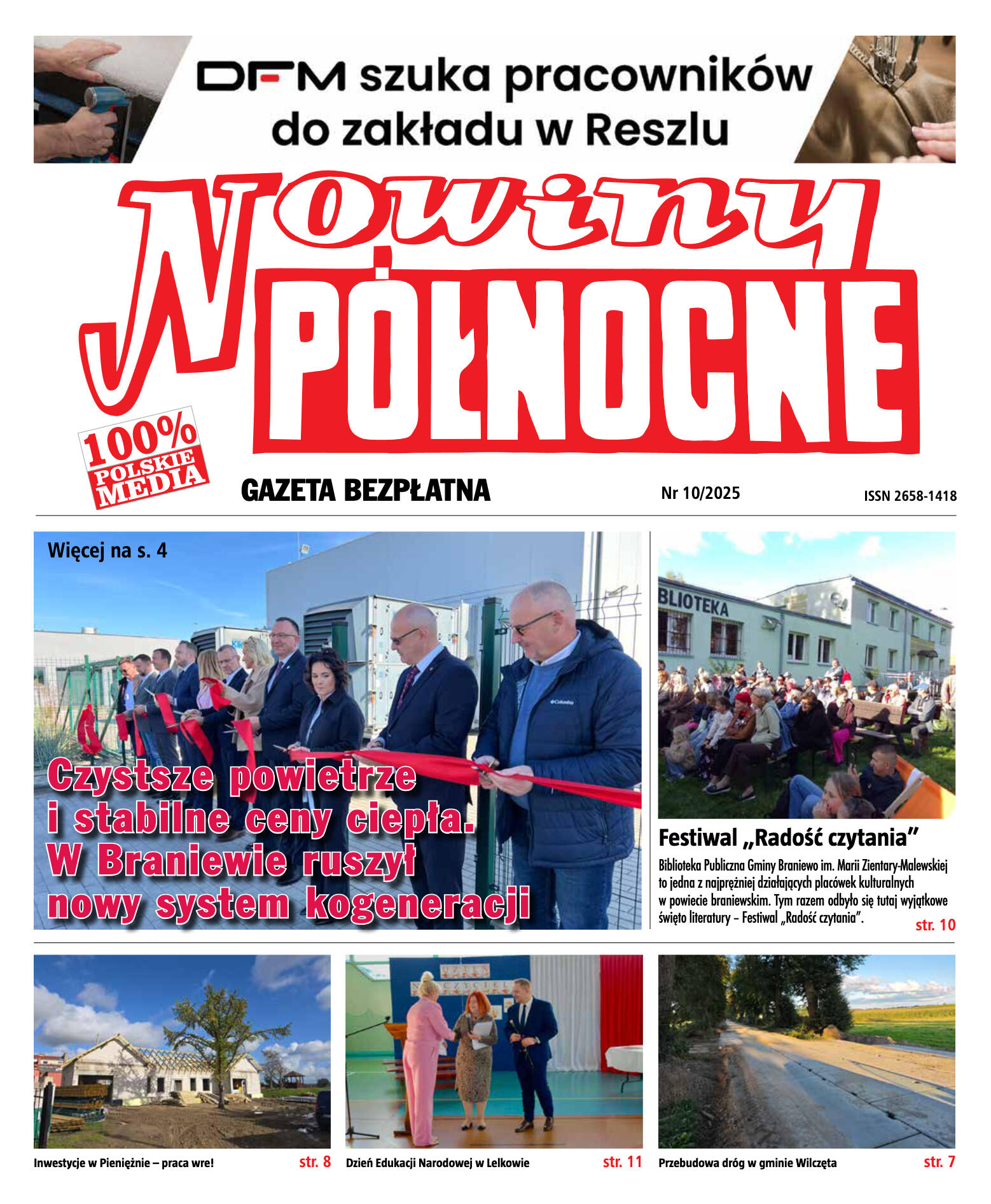 Nowiny Północne, 2025/10 - strona 1