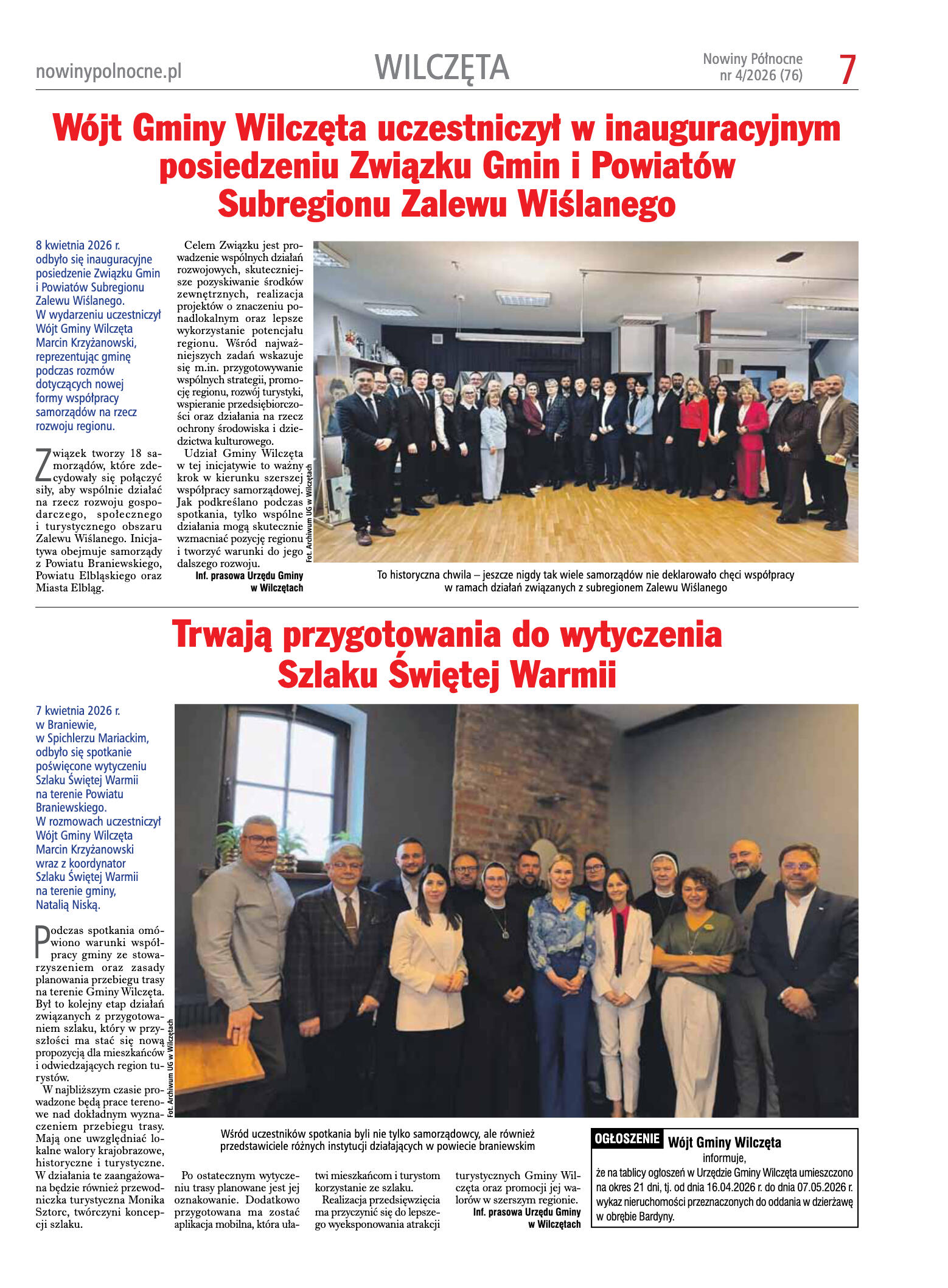 Nowiny Północne, 2026/04 - strona 7