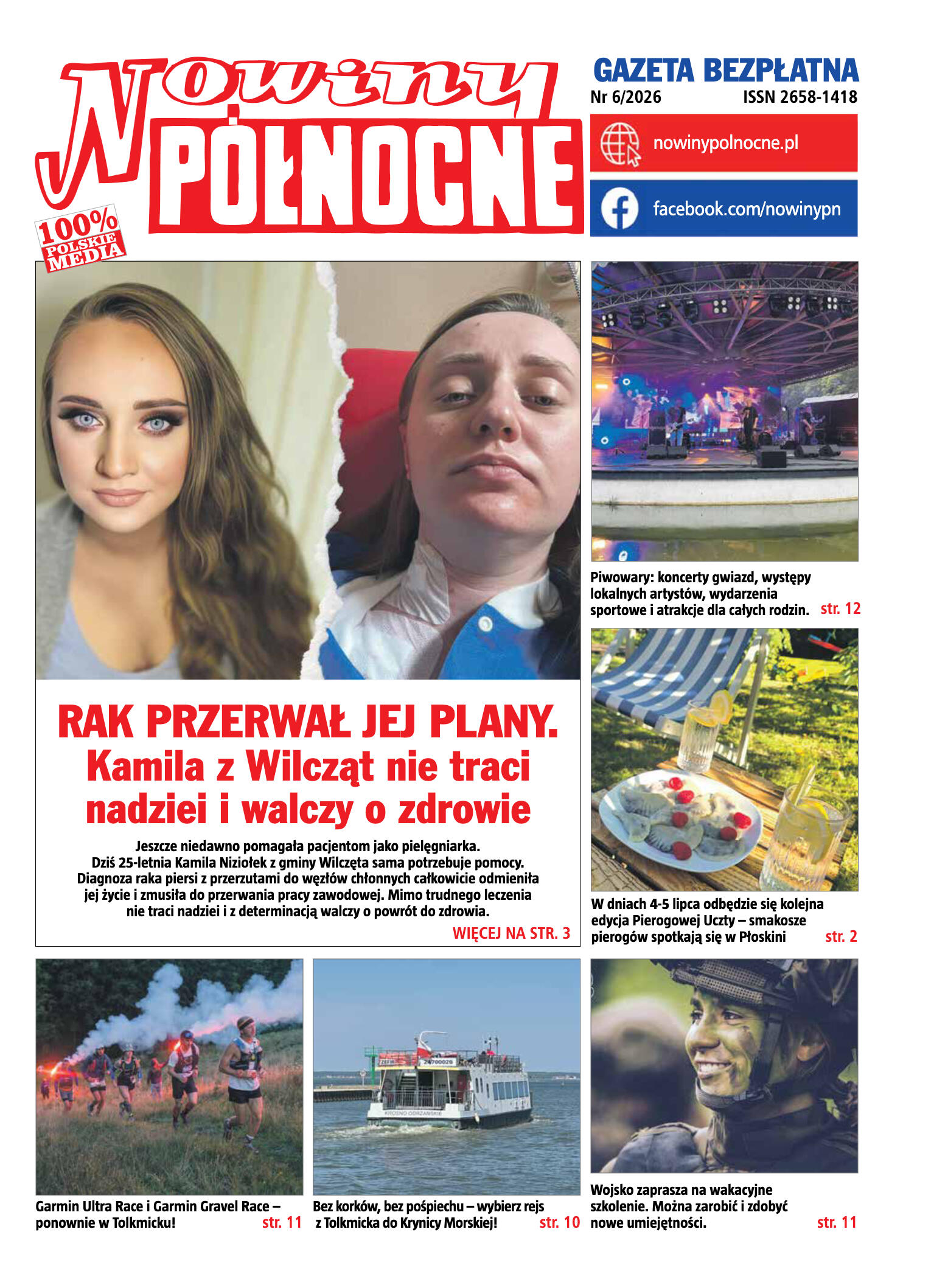 Nowiny Północne, 2026/06 - strona 1