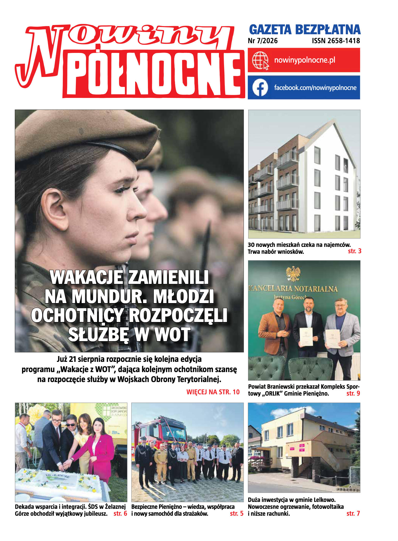 Nowiny Północne, 2026/07 - strona 1